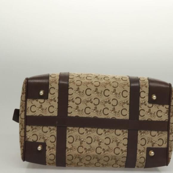 CELINE C Sulky Boston Bag Canvas Brown Gold - Picture 9 of 13